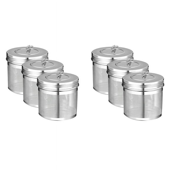 6 Pcs Large Tea Ball Infuser for Loose Leaf Tea & Spice Infuser for Cooking, Threaded Lid, Extra Fine Mesh Tea Strainer
