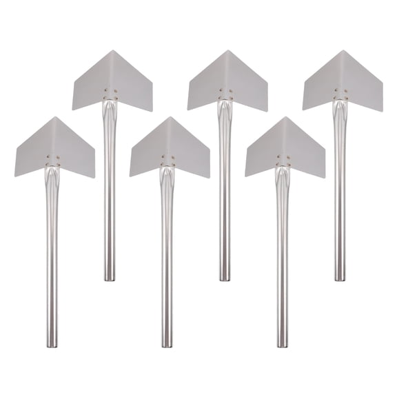 6-Piece Stainless Steel Inner Corner Trowel Set for Drywall, Plastering, and Wall Finishing Tools
