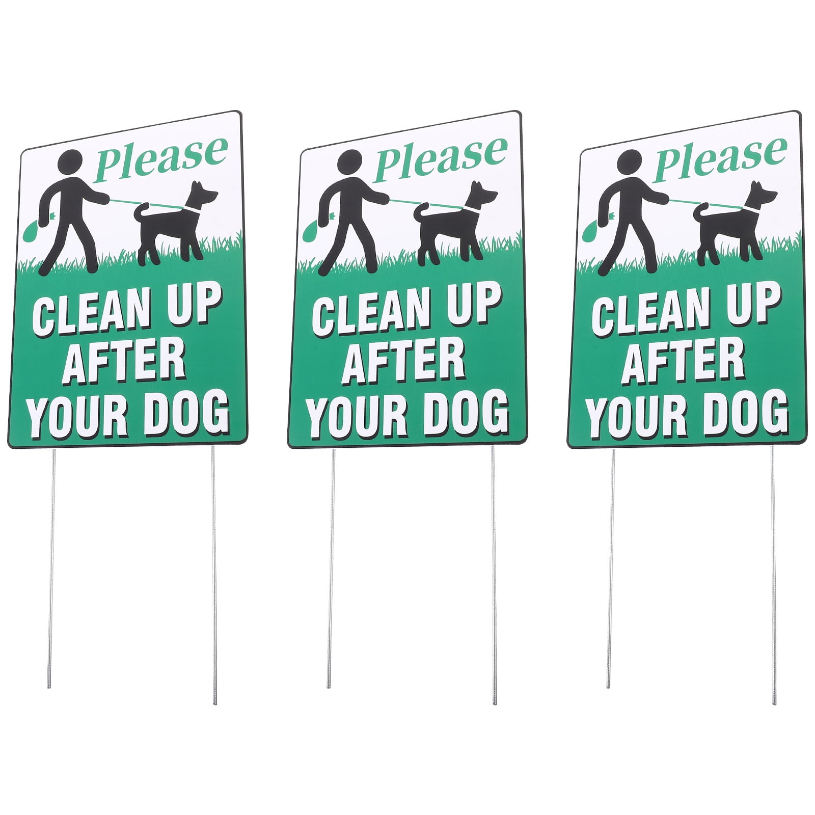 6 Pcs Lawn Warning Signs Please Pick up Your Clean after Dog Emblems