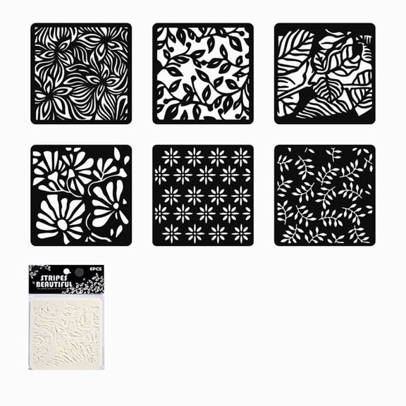 6 Pcs Layering Stencils Craft Stencils Flowers Drawing Templates For School Projects And Creative Hobbyists