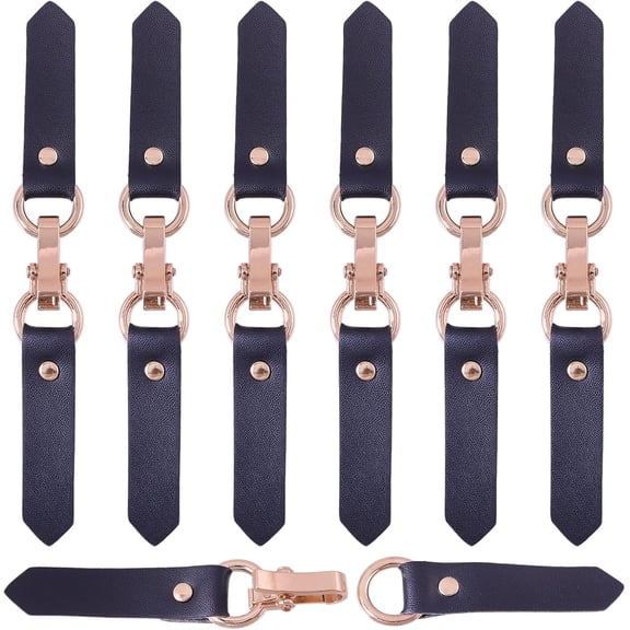 6 Pcs Leather Coat Buckle Toggle Closure Button Black Leather Snap Sew on Toggles Buttons Replacement for Coat Jacket Bags DIY Clothes Accessories