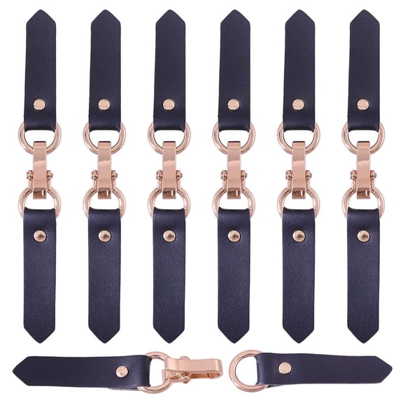 6 Pcs Leather Coat Buckle Toggle Closure Button Black Leather Snap Sew on Toggles Buttons Replacement for Coat Jacket Bags DIY Clothes