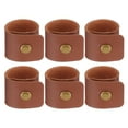 thumbnail image 1 of 6 Pcs Leather Napkin Rings Rustic Table Decor Thanksgiving Brown, 1 of 6
