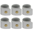 thumbnail image 1 of 6 Pcs Leather Napkin Rings Rustic Table Decor Thanksgiving Gray, 1 of 6