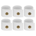 thumbnail image 1 of 6 Pcs Leather Napkin Rings Rustic Table Decor Thanksgiving White, 1 of 6