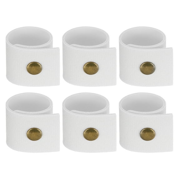 6 Pcs Leather Napkin Rings Rustic Table Decor Thanksgiving White