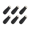 thumbnail image 1 of 6 Pcs Leather Zipper Pull Zipper Tags Fixer Pull Replacement Zipper Heads for Luggage Handbags Bags Purse Jacket Repair Supplies Black, 1 of 8