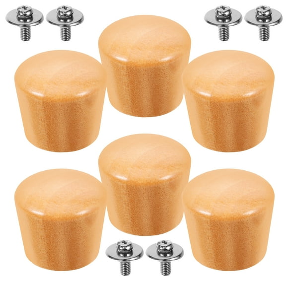 6pcs Wooden Pot Lid Knobs Replacement Handles for Pan Lids Kitchen Cookware Accessories