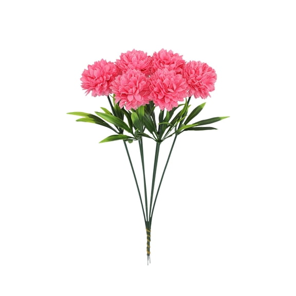 6 Pcs Long Stem Fake Kiku Flowers, Bulk Faux Kiku Flowers, Mini Chrysanthemum Silk Flowers, Chrysanthemum Flower Arrangements, Mini Artificial Flowers, Pink