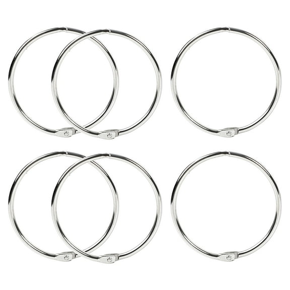 6 Pcs Loose Leaf Binder Rings 2 Inches, Metal Home Office Book Rings Key Rings