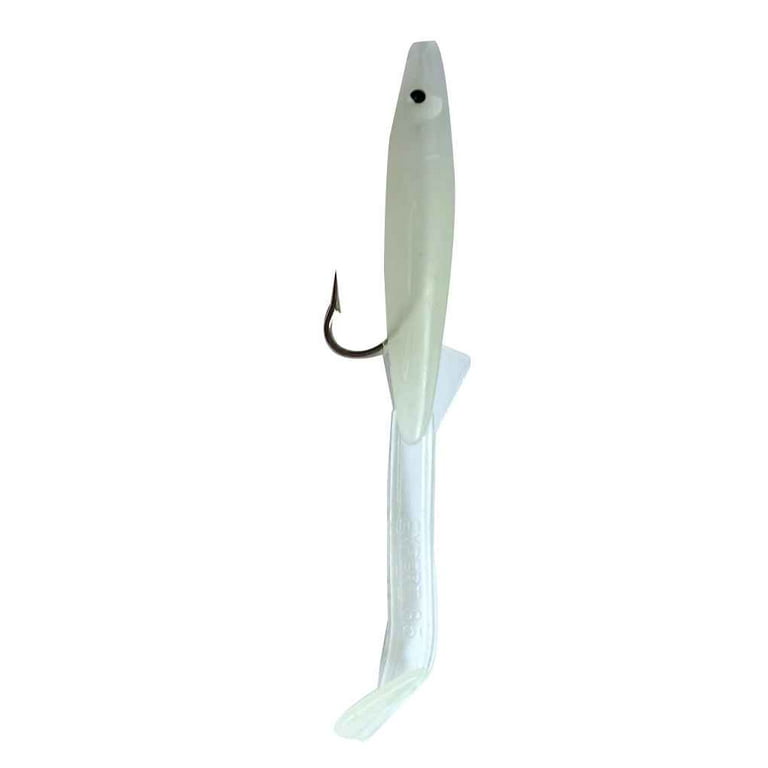 6 Pcs/Lot Soft Glow Eel Lures Silicone Artificial Eel Fishing Baits Sea  Bass Pike Grouper Head Tackle Luminous 