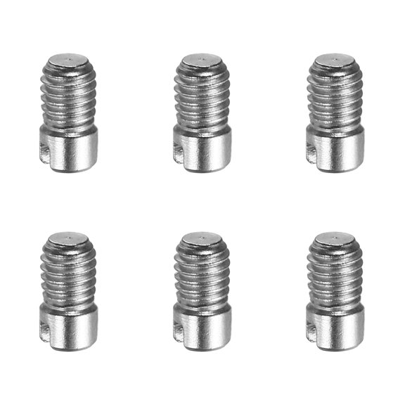 6 Pcs M3 x 6mm Slotted Cylindrical Pins, 304 Stainless Steel External Thread Locating Parallel Pins