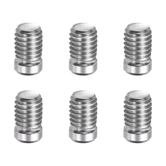 6 Pcs M5 x 8mm Slotted Cylindrical Pins, 304 Stainless Steel External Thread Locating Parallel Pins