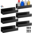 thumbnail image 1 of 6 Pcs Magnetic Spray Can Holder, Magnet Toolbox Holder, Wall Mounted Spray Bottle Rack, Mechanic Paint Can Organizer, Tool Box Storage Rack for Garage Home Workspace (Black), 1 of 7
