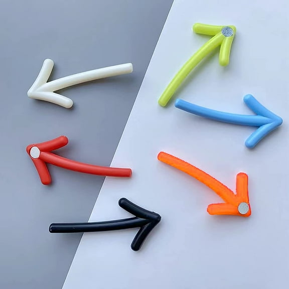 6 Pcs Magnets for Fridge, Arrow Magnets Colorful Fridge Small Magnets Decals Cute Decorative Magnets,Refrigerator Magnets Office Kitchen Magnets Locker Glass Magnets, Color Arrow