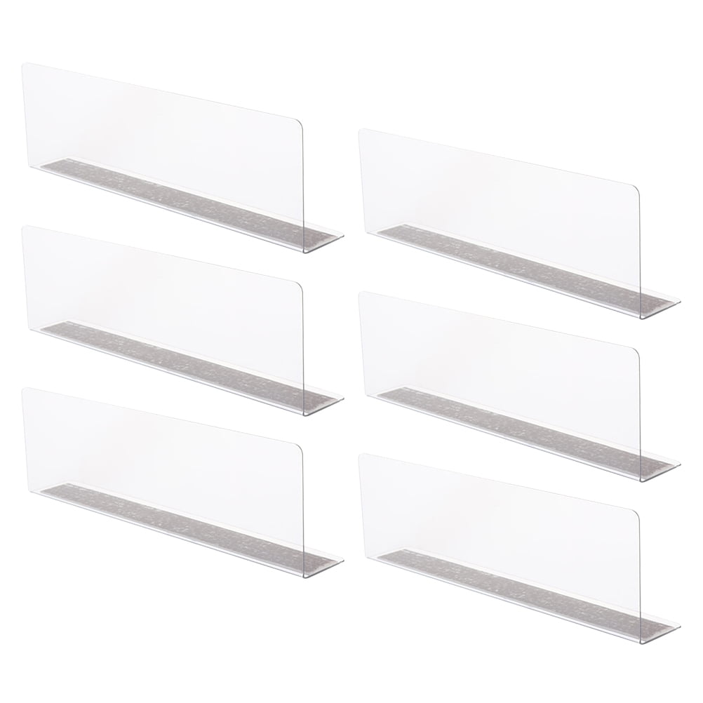 6 Pcs Strips Shelf Divider Clear Dividers Closet