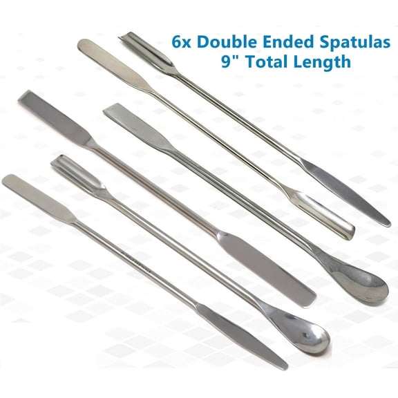 6 Pcs Makeup Spatulas Cosmetic Mask Spatulas for Mixing and Sampling Mask Sticks 9" Long Double Sided