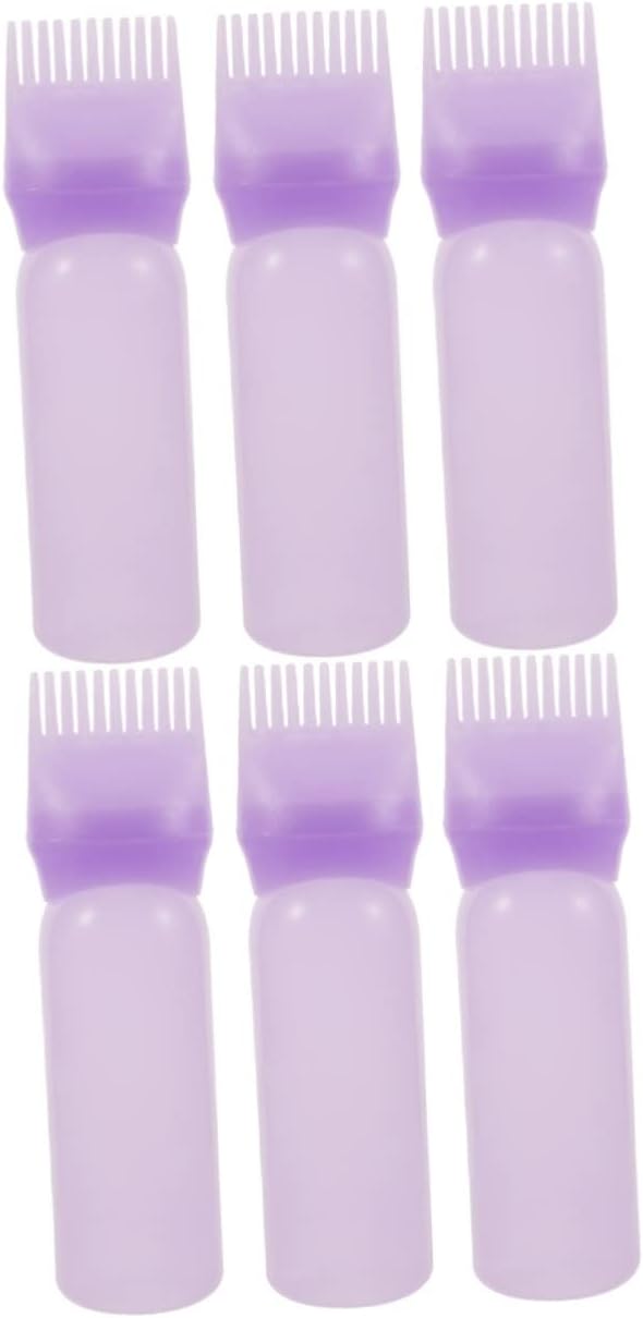 6 Pcs Medicine Bottle Hair Oil Applicator Bottle for Scalp Applicator