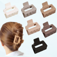 thumbnail image 1 of 6 Pcs Medium Claw Hair Clips for Women Girls, 2" Square Matte Small Hair Claw Clips for Thin/Medium/Thick Hair, Nonslip Rectangle Hair Clips, Hair Accessories for Women (classic color), 1 of 5