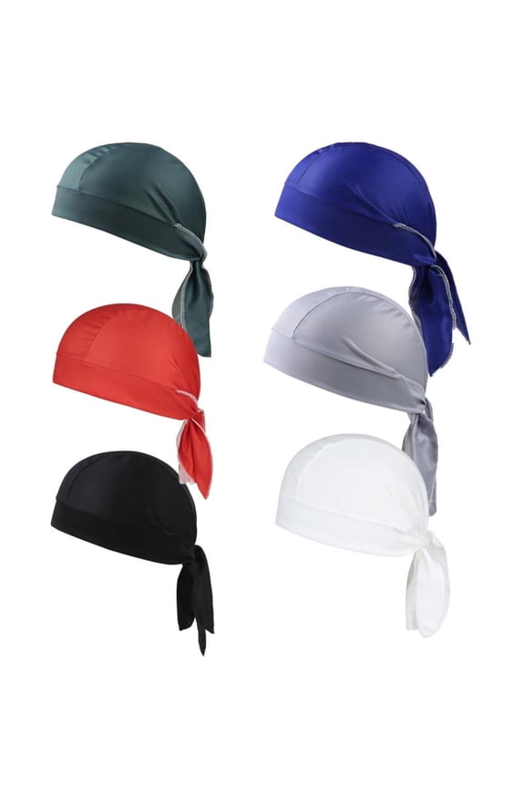 6 Pcs Men's Skull Cap Bandana Hat Breathable Helmet Linner Beanie, Gift for Men, Breathable, Quick-drying, Adjustable