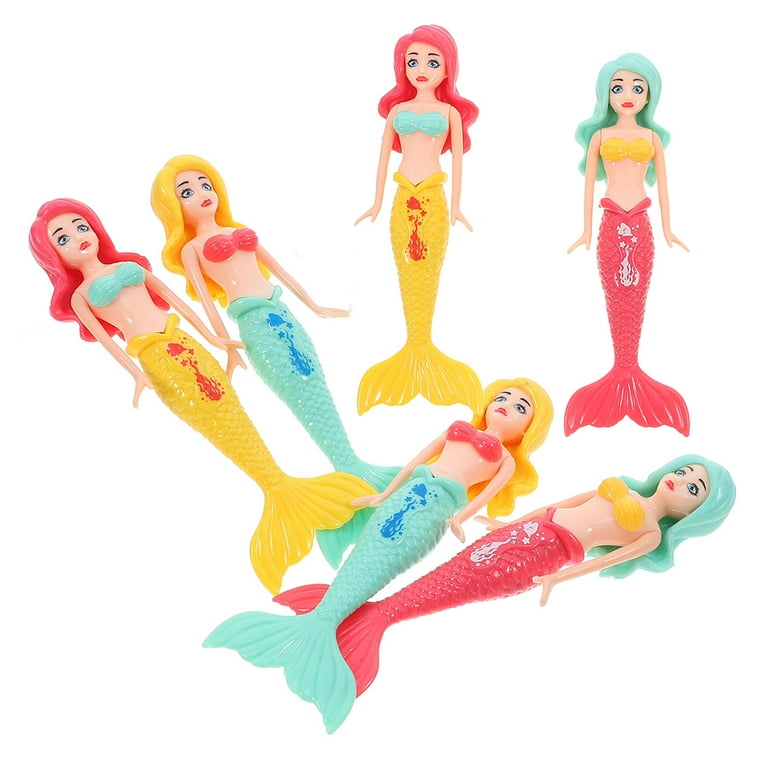 6 Pcs Mermaid Swimming Pool Bath Toys Mermaid Bath Toy Pool Diving Games Pool Diving Toys Pool Sinking Toys Toddler