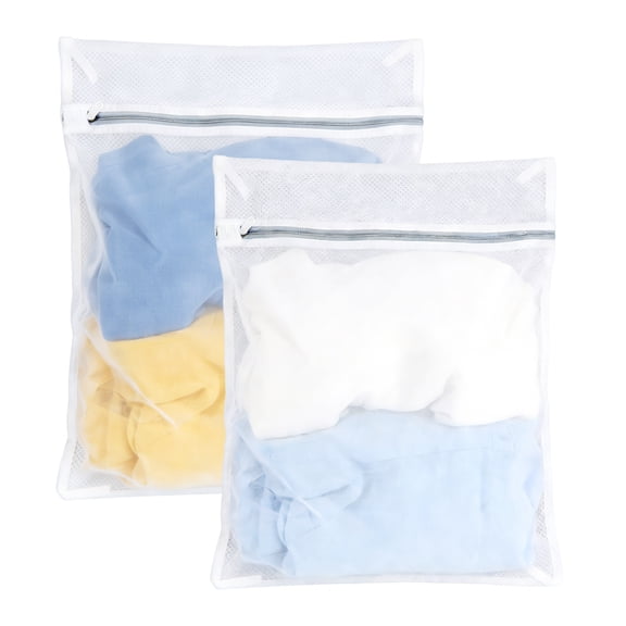 6 Pcs Mesh Lingerie Wash Bags With Classified Sizes, 3 Medium And 3 Large Laundry Protectors, White Reusable Bags For Delicate Underwear Blouse Hosiery