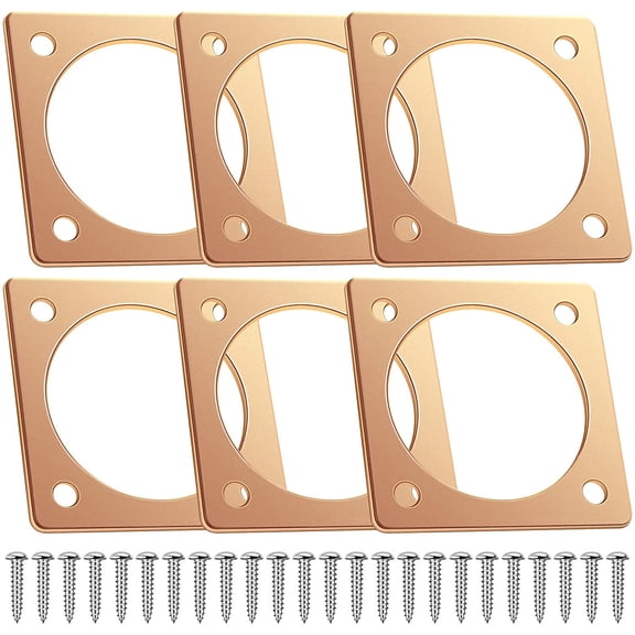 6 Pcs Metal Bird House Guards 1 1/2 Inch Opening Bird House Entry Copper Portal Predator Hole Protector for Eastern Bluebird Houses