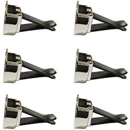 6 Pcs Metal Car Air Vent Clips Rhinestone Car Air Conditioner Clips Auto Freshener Clips with Slot Black