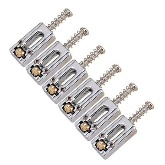 6 Pcs Metal Guitar Bridge Saddle Ball Roller String Tremolo Bridge Saddles for Electric Guitar Replacement Parts,Silver