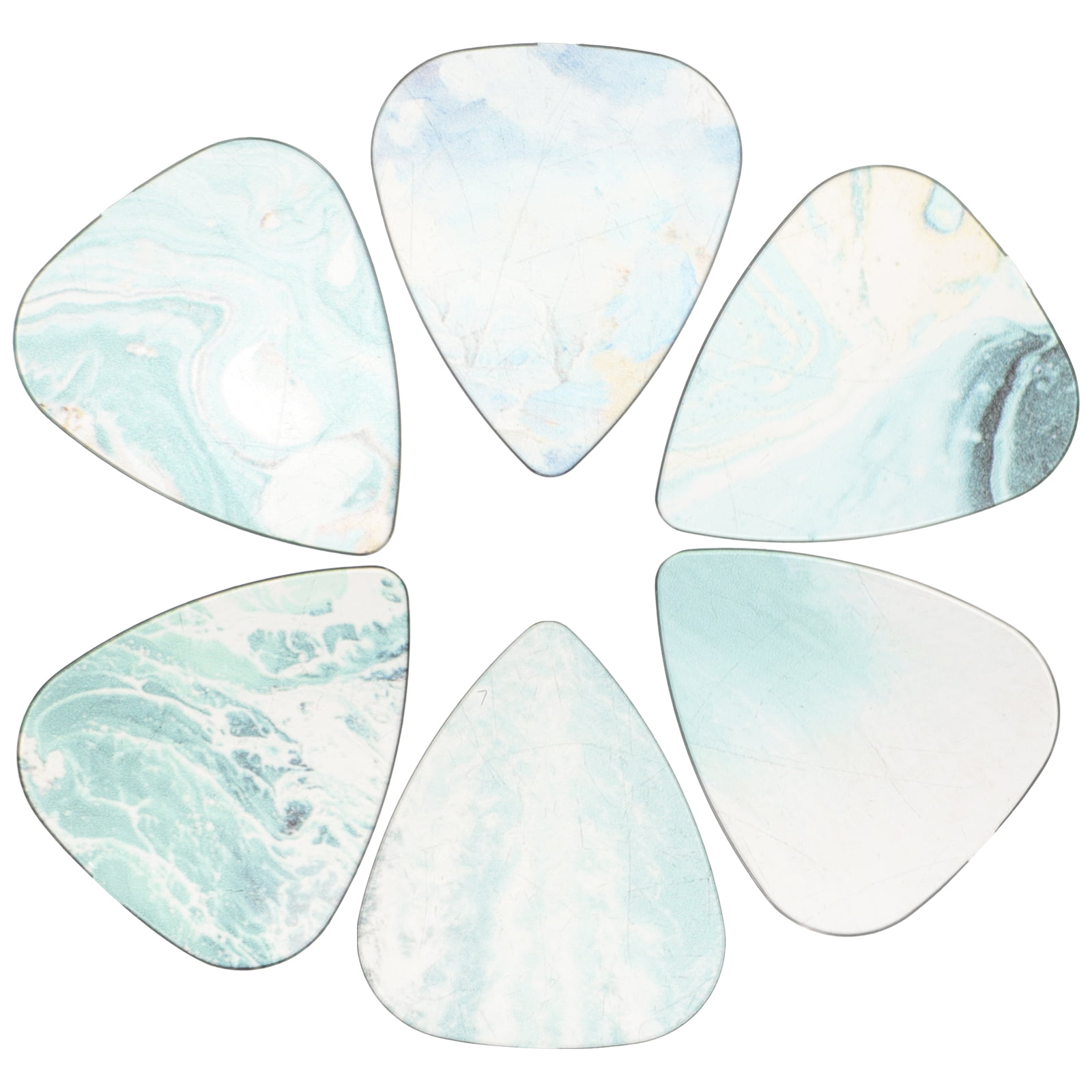 6 Pcs Metal Guitar Picks Guitarlele Bass for Electric Musical