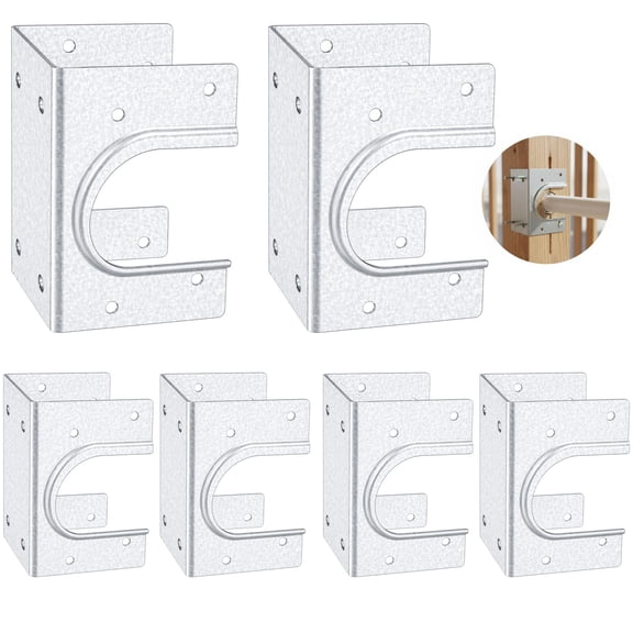 6 Pcs Metal Stud Shoes, Heavy Duty Stud Guards, 5.5" Height, 3" Width, Fits up to 2-1/2 Inch Pipes, Easy to Install with Hole Fixation, Ideal for Pipe Support