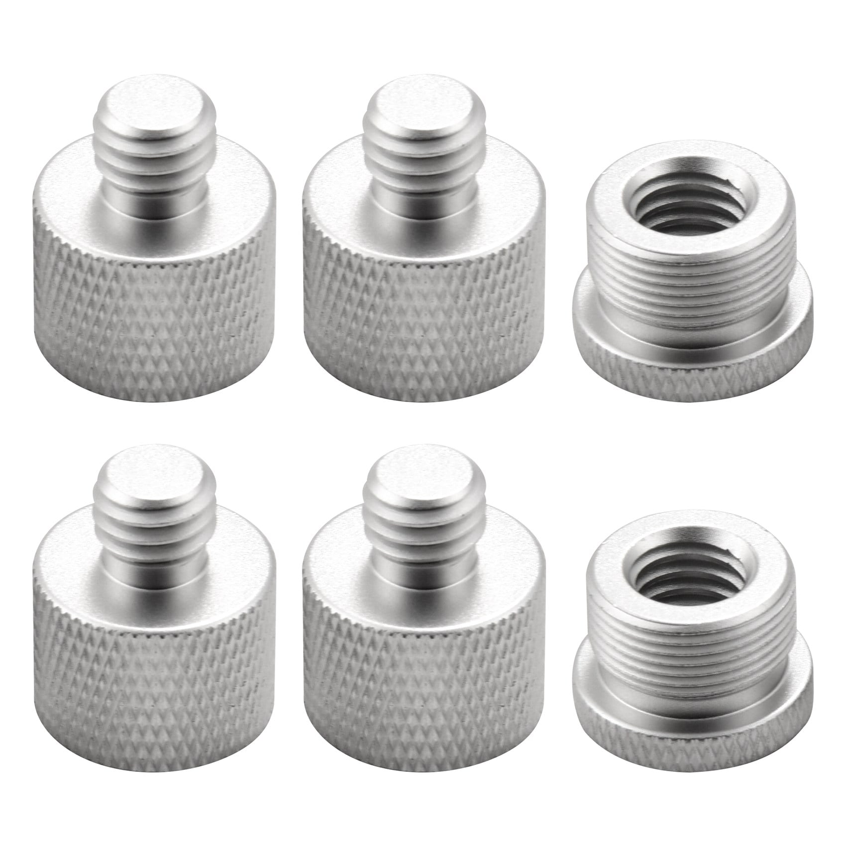 6 Pcs Mic Thread Adapter Set 5/8 Female to 3/8 Male and 3/8 Female to 5 ...