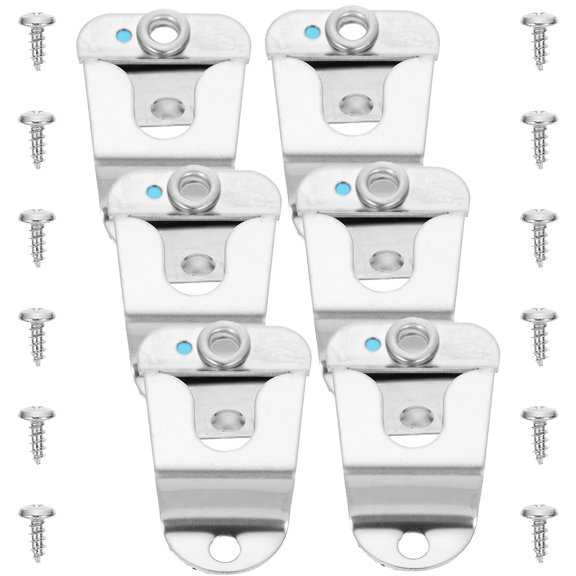 ifundom 6-Pack Universal Microphone Mounting Hooks, Stainless Steel Mic Holder Accessories for Studio, Stage, and Recording