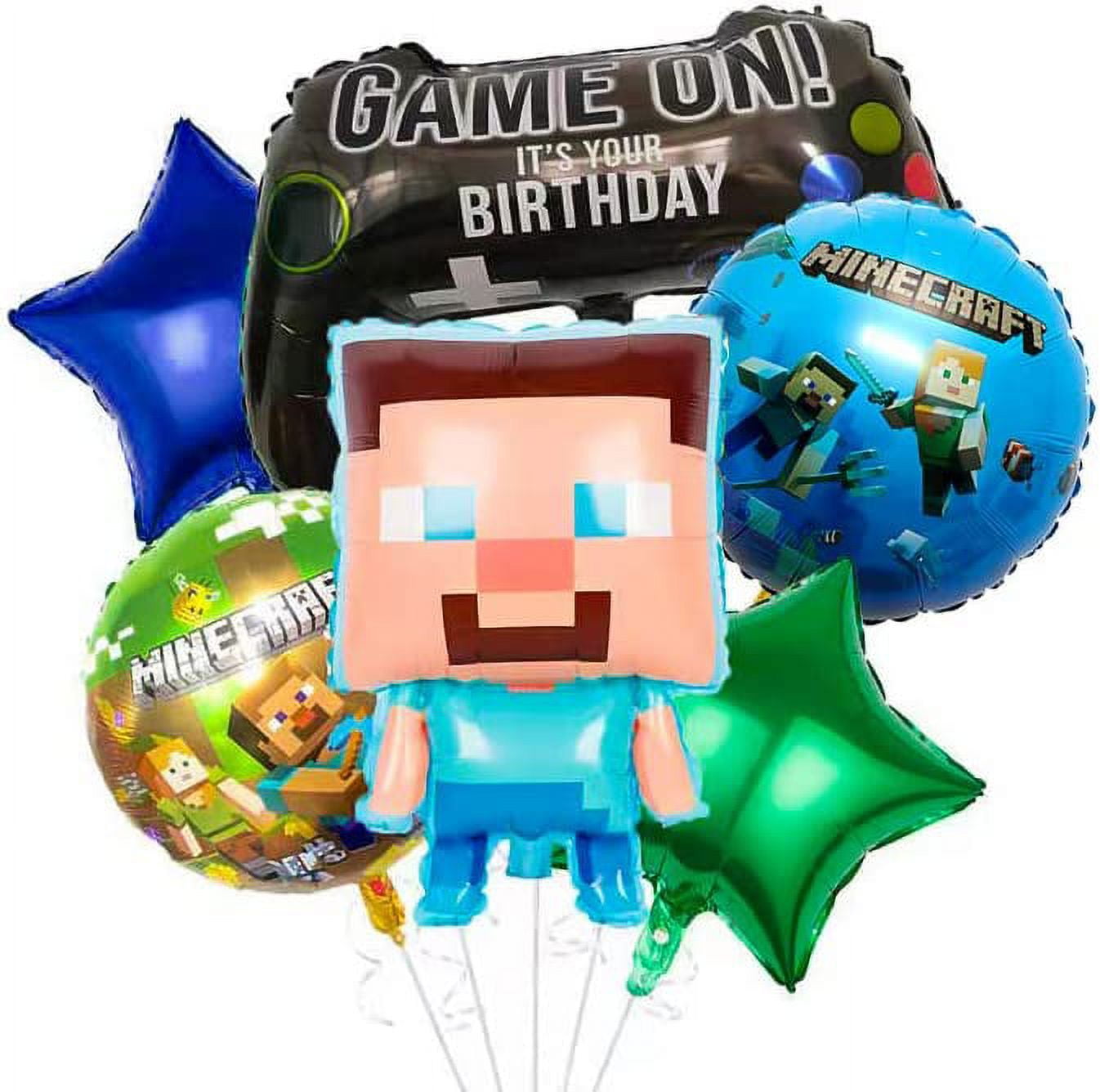 5PC MINECRAFT Gaming FOIL BALLOONS Birthday Party Supplies Set Decoration  UK