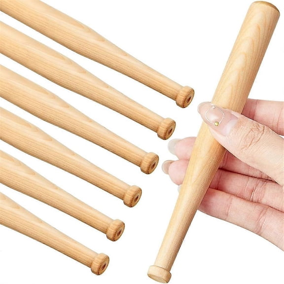 6 Pcs Mini Baseball Bat 6 Inch Unfinished Small Wooden Bats Unpainted Wood Baseball Bats for Painti
