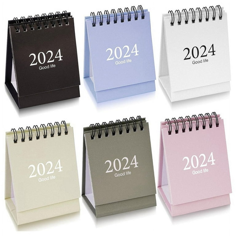 6 Pcs Mini Desk Calendar 2024, Mini Desk Calendar 2023-2024