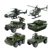 6 Pcs Mini Diecast Car Toys 187 Model Metal Child