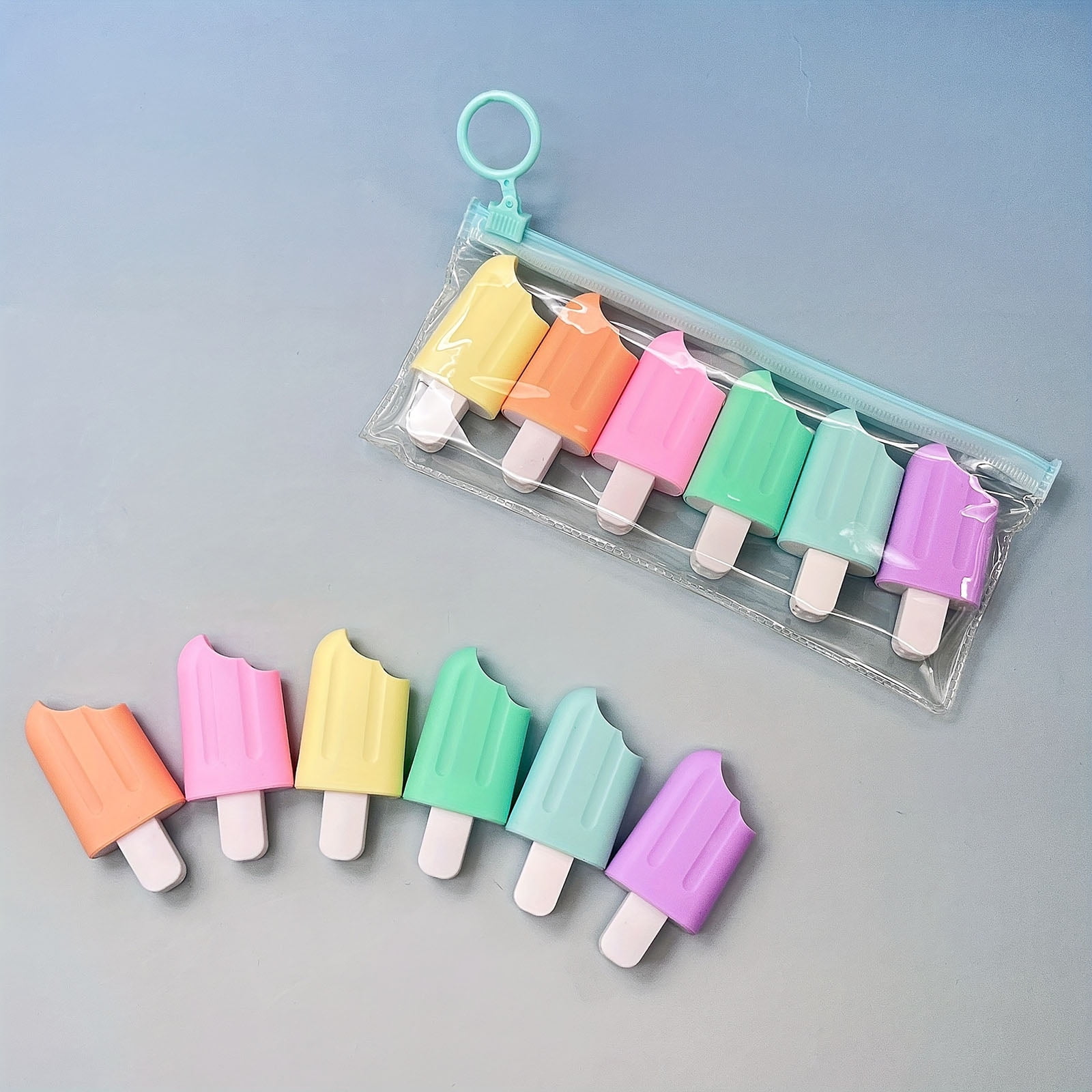 6 Pcs Mini Highlighter Cute Ice Shaped Marker Pen for Office Journaling ...