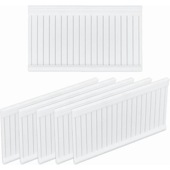 6 Pcs Mini House Wainscoting 1:12 Scale Wainscot Interior Paneling Plastic Miniature Mini Wainscoting Wall Cladding for Minihouse DIY Miniature Ornaments DIY