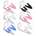 thumbnail image 1 of 6 Pcs Mini Small Scissors Keychain Set with Cover Travel-Sized Portable Snips for Travel, Sewing, Crafts and Yarn, 1 of 6