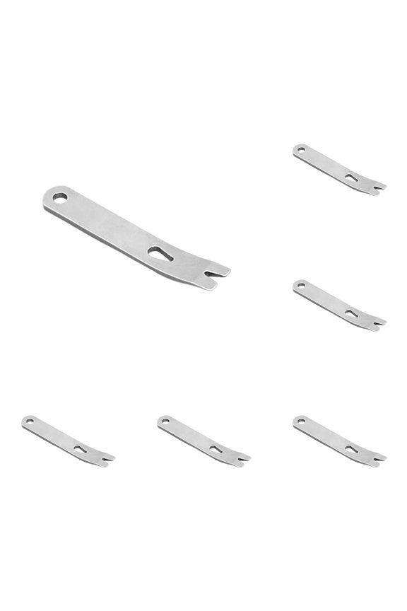 6 Pcs Mini Stainless Steel Pocket Pry Bar Crowbar, 3.03 Inch Multifunction EDC Tool Survival Opener, Compact Keychain Size for Everyday Carry, for Home Workshop Camping