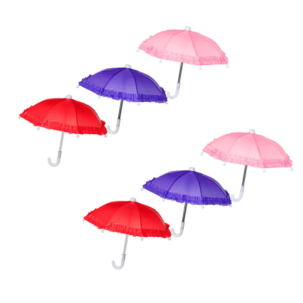 6 Pcs Mini Umbrella Toys Kids Umbrella Props Mini Toy Umbrella