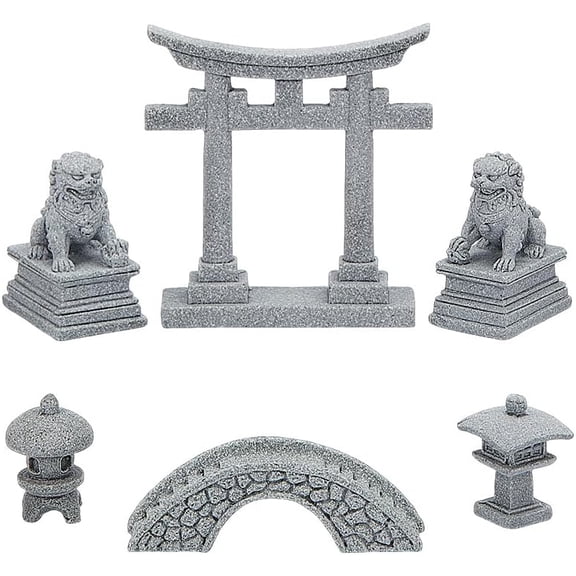 6 Pcs Mini Zen Garden Accessories 5 Styles Zen Garden Decor Micro Landscape Fish Scene Ornament Celestite Figurines for Landscape Balcony Garden Fish Decoration Colorful