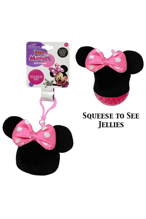 6 Pcs Minnie Mouse Plush Squish Ball Keychain