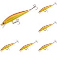 thumbnail image 1 of 6 Pcs Minnow Lures Kit Topwater Crankbait and Jerkbait, Fishing Plugs Baits Pack for Freshwater Saltwater Trout Bass Walleye Salmon Redfish Musky Pike, Fishing, 1 of 9