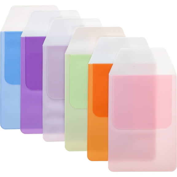 6 Pcs Mixed Colorful Pen Protector Pen Bag Practical Pen Pouch Inserted Leak-Proof Pocket Protector