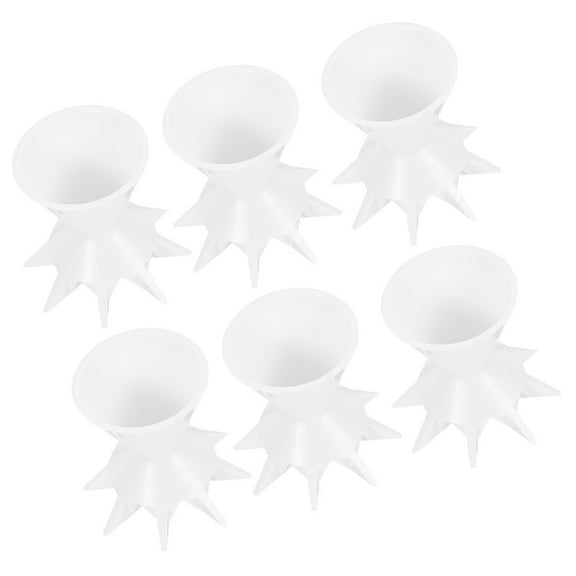 GOOHOCHY Set of 6 White Silicone Funnel Cups for Pigment Storage, , Easy to Clean, Leak-Proof and Stable Performance