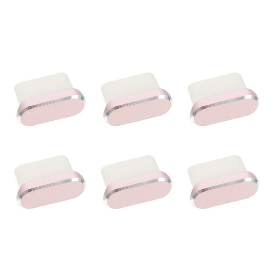 6 Pcs Mobile Dust Plugs Charge Charging Port Metal Plastic