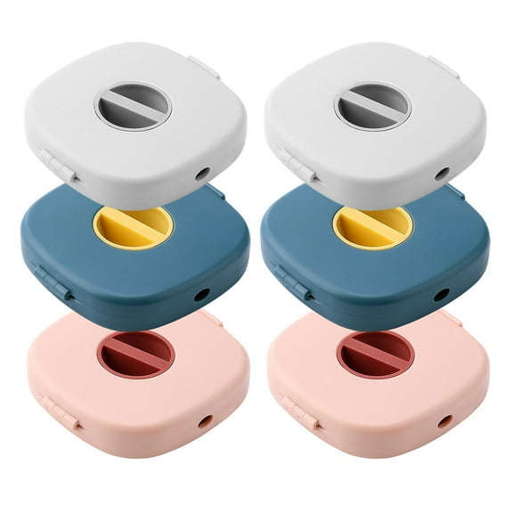 6 Pcs Mobile Phone Line Organizer Box Data Line Holder Rotating Cable Boxes Data Line Case