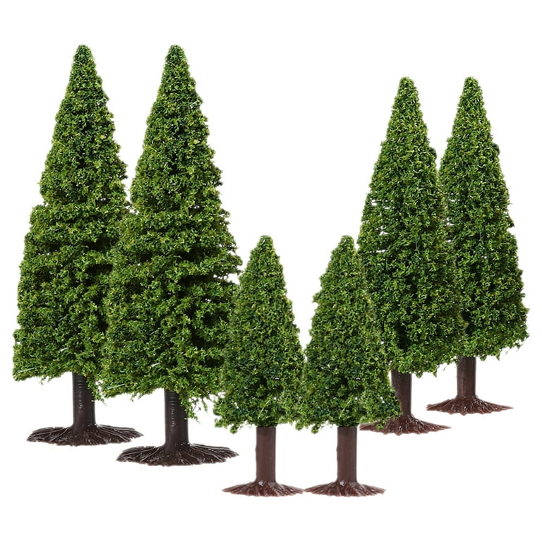 6 Pcs Model Pine Tree Toy Trees Sand Table DIY Model Cypress Tree